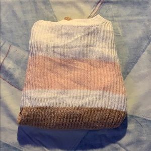 Tan white and pink Garage sweater, never worn